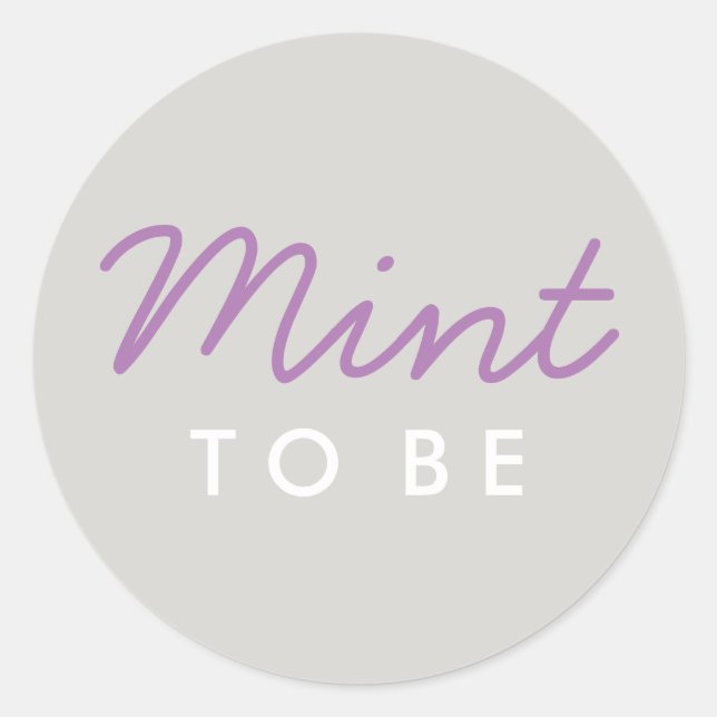 Redonda Mint to be Welcome Bag o Pegatina Favorito (Anverso)