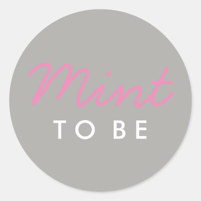 Redonda Mint to be Welcome Bag o Pegatina Favorito (Anverso)