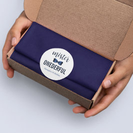 Redonda Mister OneMaravilloso Bow Tie Primer Pegatina de c