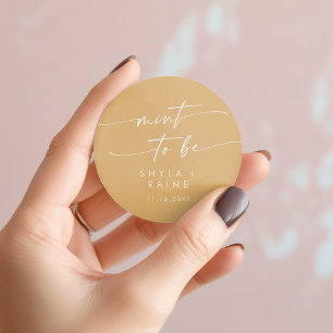 Redonda Moda Boho Amarillo Mint Marigold Para Ser Pegatina