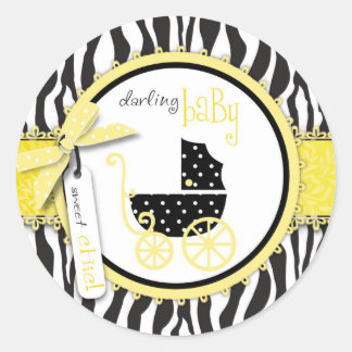 Redonda Moda Boutique Pegatina Baby