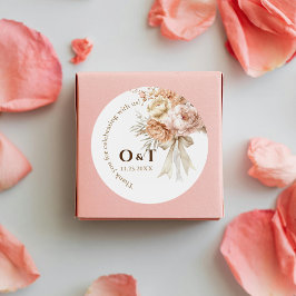 Redonda Moda estilo Boho Boda Gracias Pegatina Favor