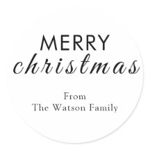 Moderno Pegatina de Ronda de Guión de Navidad de F