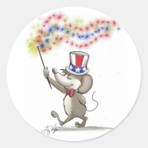 Redonda Moe's Happy 4th of July Pegatina