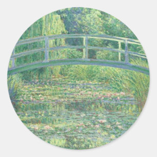 Redonda Monet El Pegatina Del Agua Lily Pond
