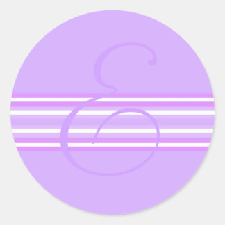 Redonda Monograma E Pegatina