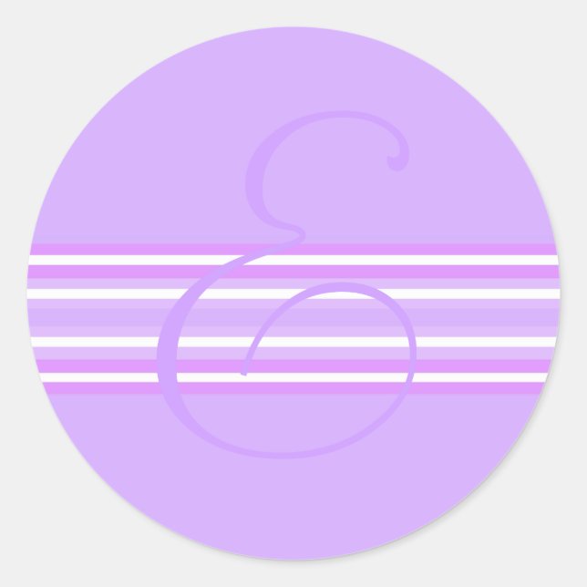 Redonda Monograma E Pegatina (Anverso)