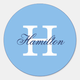 Redonda Monograma y Pegatina de apellido