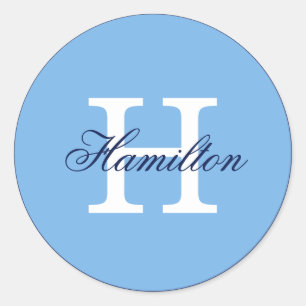 Redonda Monograma y Pegatina de apellido