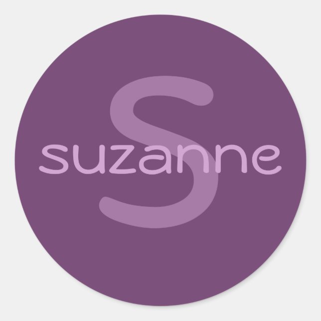 Redonda Monograma y Pegatina de nombres (Anverso)