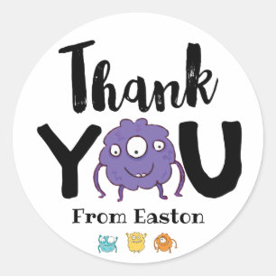 Redonda Monster Gracias Pegatina