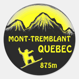 Redonda Mont Tremblant pegatina de arte de snowboard amari