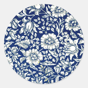 Redonda Morris - Hoja Pegatina malvada azul