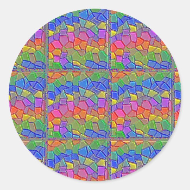 Redonda Mosaic Fantasy Pegatina (Anverso)