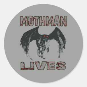 REDONDA MOTHMAN VIVE PEGATINA
