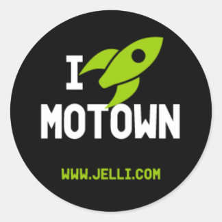 Redonda Motown Rocket Pegatina