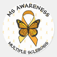 MS Pegatina de mariposa de conciencia de esclerosi