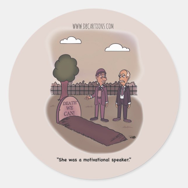 Redonda Muerte Podemos Clasificar al Pegatina redondo (Anverso)