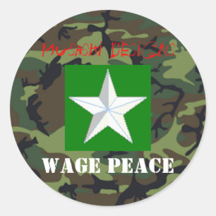 Redonda Musashi diseña el Pegatina Wage Peace