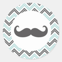 Mustache Chevron Pegatina