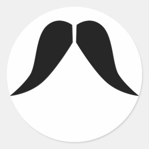 Redonda Mustache Pegatina