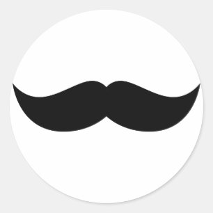 Redonda Mustache Pegatina