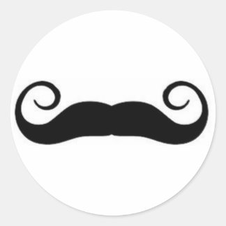 Redonda Mustache Pegatina