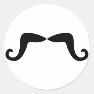 Redonda Mustache Pegatina
