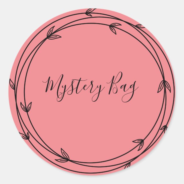 Redonda Mystery Bag Surprise Classic Round Pegatina (Anverso)