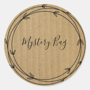 Redonda Mystery Bag Surprise Classic Round Pegatina