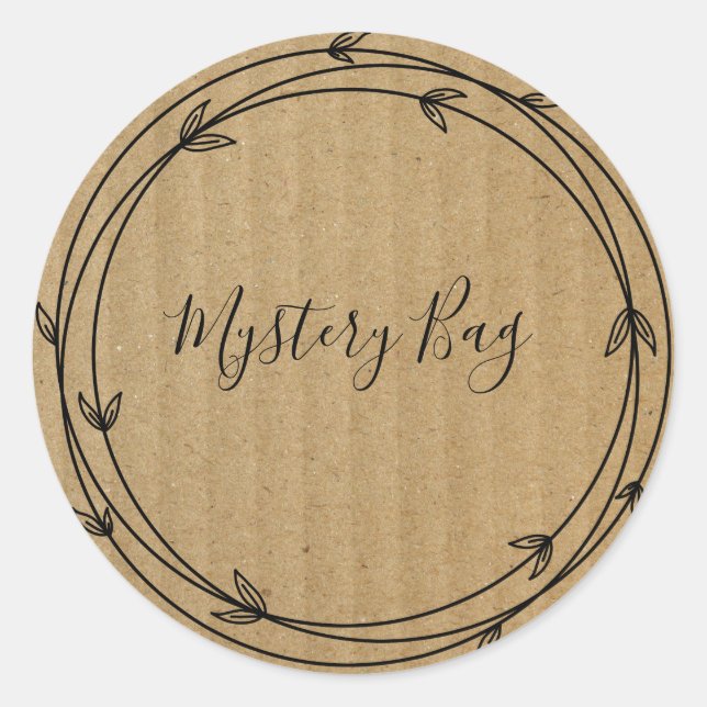 Redonda Mystery Bag Surprise Classic Round Pegatina (Anverso)