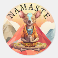 ¡Namaste, casa con mi perro! Pegatina