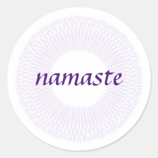 Redonda Namaste Small Round Pegatina (Anverso)