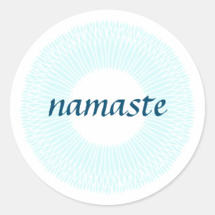 Redonda Namaste Small Round Pegatina