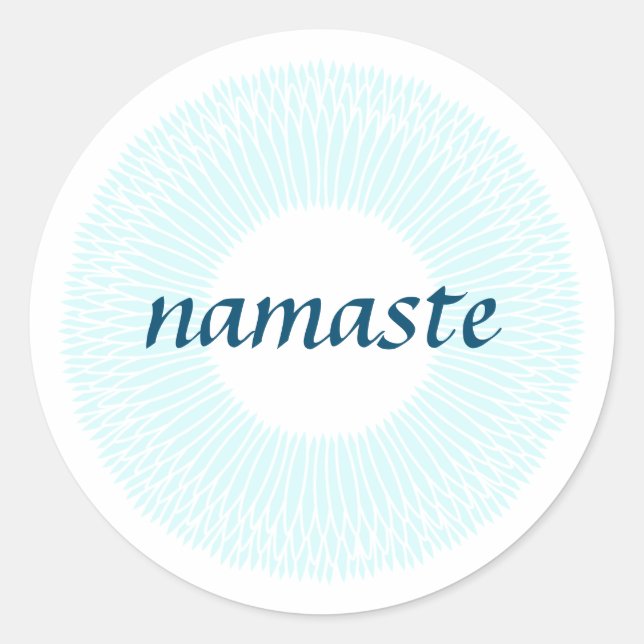 Redonda Namaste Small Round Pegatina (Anverso)