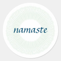 Namaste Small Round Pegatina