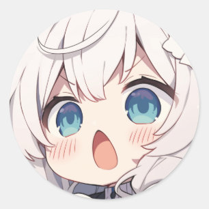 Redonda Nani Chibi Anime Chica Pegatina