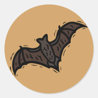 Redonda Naranja Bat Pegatina