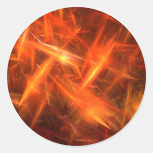 Redonda naranja ligero Resumen Pegatina de redondeo fracta