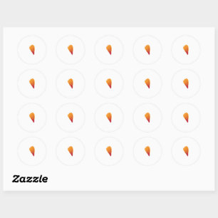Redonda naranja, Pegatina de imágenes prediseñadas de colo