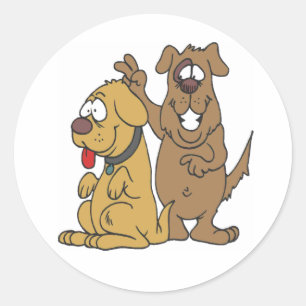 Redonda Naughty Dog Pegatina