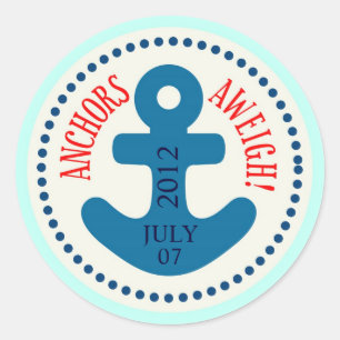 Redonda ¡Naves Ahoy! Pegatina D