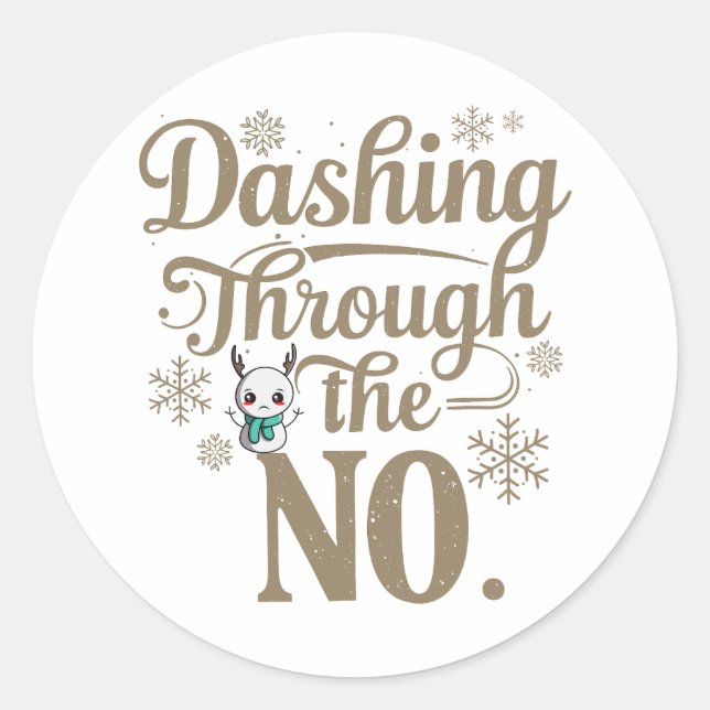 Redonda Navidad | Pegatina de Año Nuevo (Anverso)