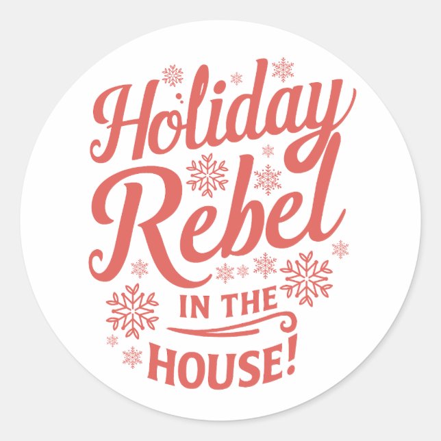 Redonda Navidad | Pegatina de Año Nuevo (Anverso)