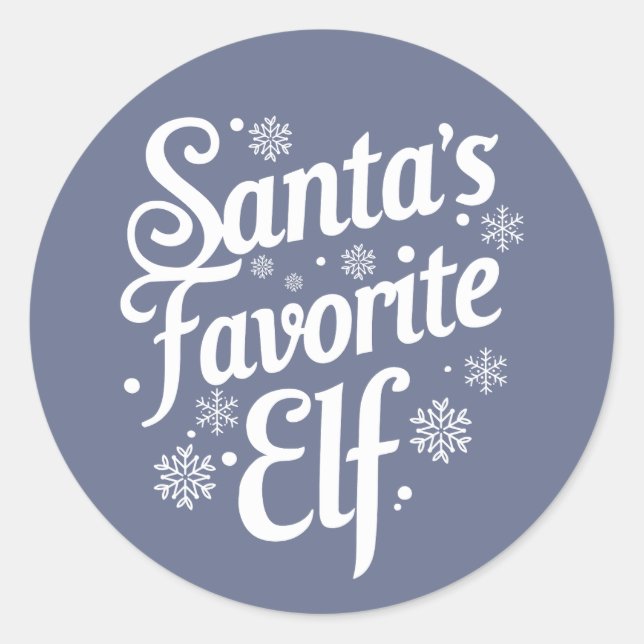 Redonda Navidad | Pegatina de Año Nuevo (Anverso)