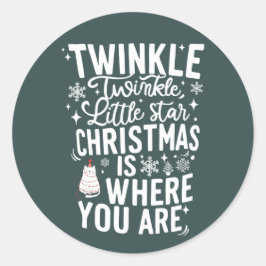 Redonda Navidad | Pegatina de Año Nuevo