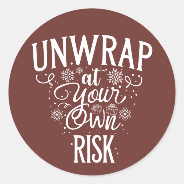 Redonda Navidad | Pegatina de Año Nuevo (Anverso)