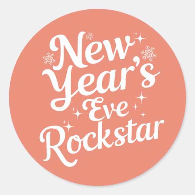 Redonda Navidad | Pegatina de Año Nuevo (Anverso)