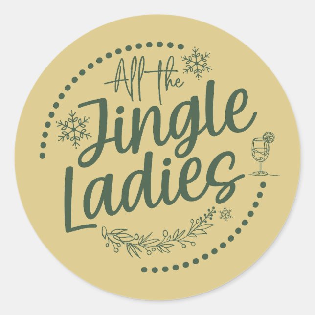 Redonda Navidad | Pegatina de Año Nuevo (Anverso)