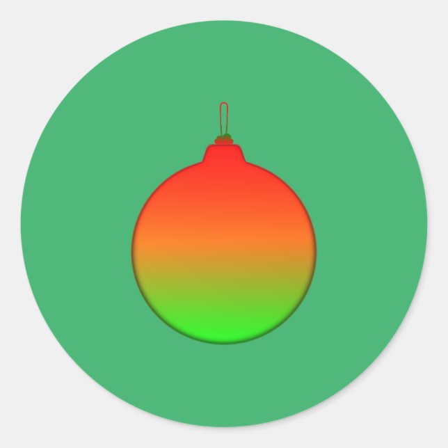 Redonda Navidades Ball Ornament Pegatina (Anverso)